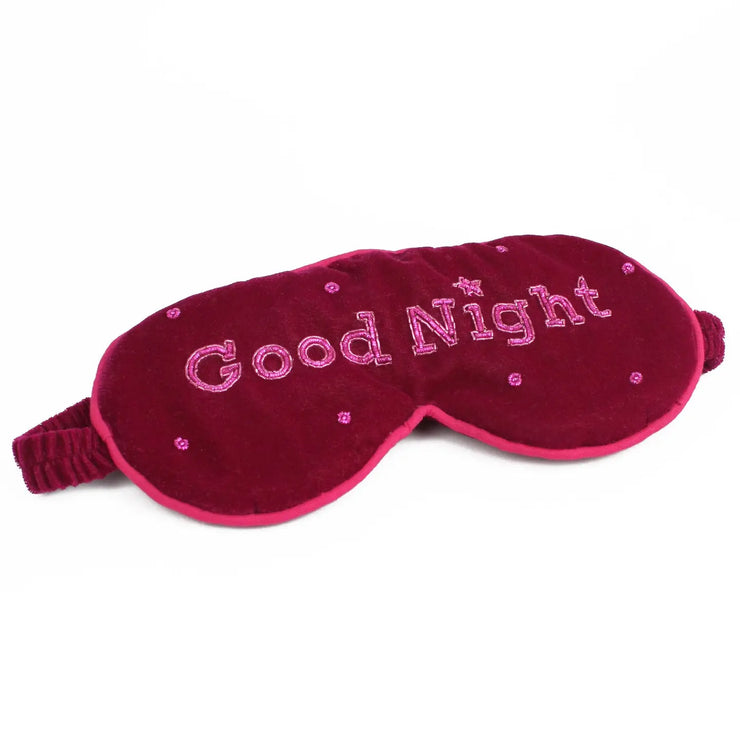 My Doris Velvet Eye Mask - Pink Good Night