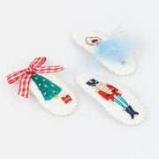 Meri Meri Hair Clips - Embroidered Nutcracker Set of 5