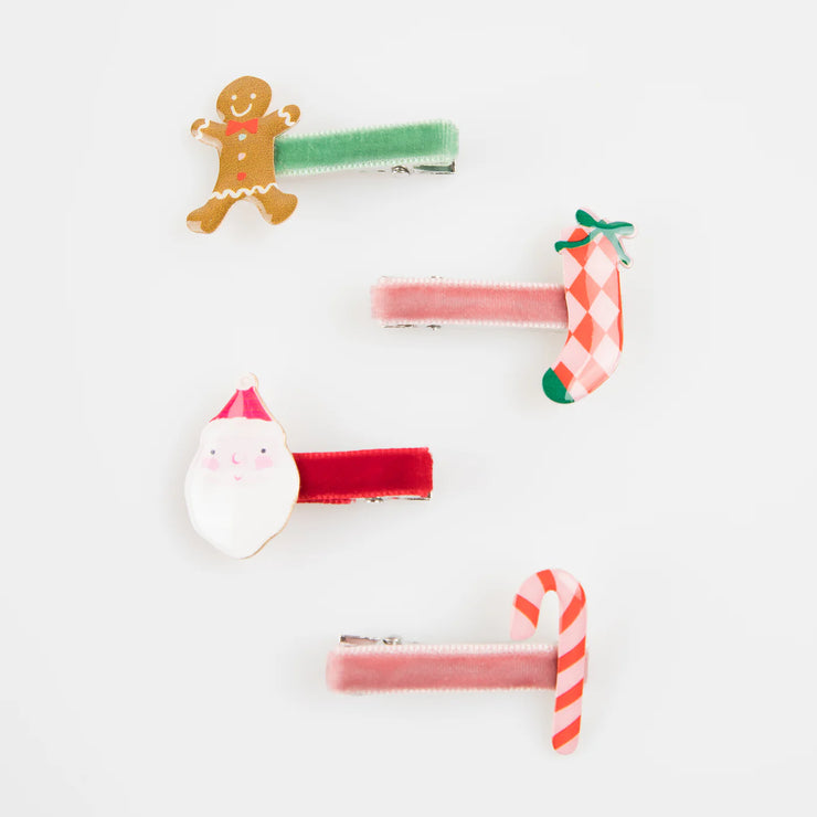 Meri Meri Hair Clips - Jolly Christmas Set of 8