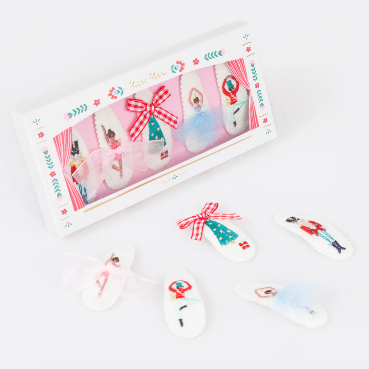 Meri Meri Hair Clips - Embroidered Nutcracker Set of 5