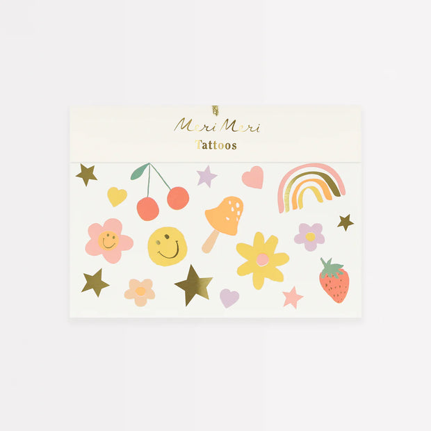 Meri Meri Temporary Tattoos - Happy Icons