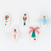 Meri Meri Hair Clips - Embroidered Nutcracker Set of 5