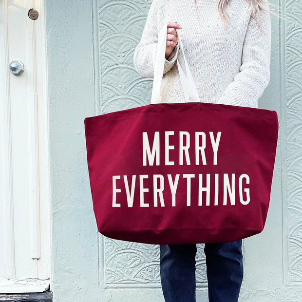 Merry Everything Burgundy REALLY Big Bag
