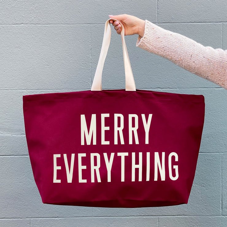 Merry Everything Burgundy REALLY Big Bag