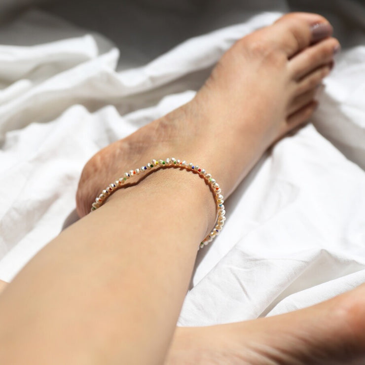 Miyuki Seed Bead & Freshwater Seed Pearl Anklet