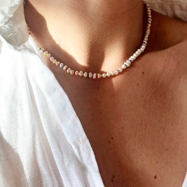 Miyuki Seed Bead & Freshwater Seed Pearl Necklace