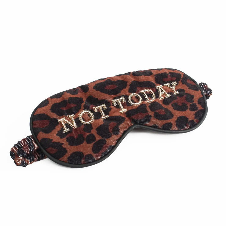 My Doris Velvet Eye Mask - Leopard Not Today