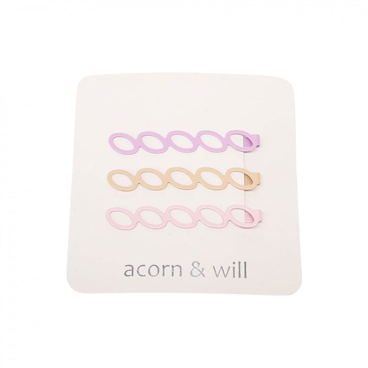 Trio of Hair Clips - Ovals