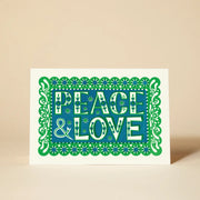 Pressed and Folded Card - Peace & Love