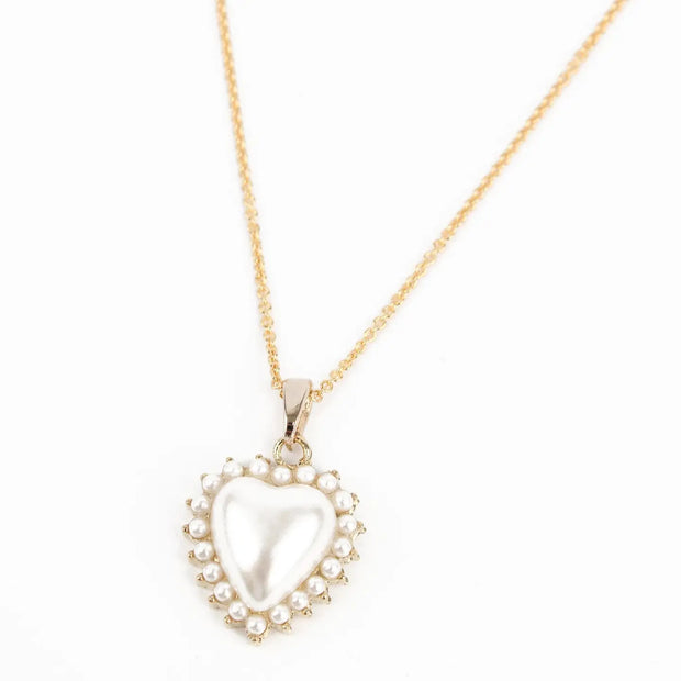 My Doris Pearl Heart Necklace