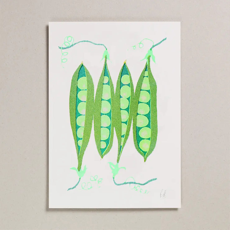 Petra Boase A4 Risograph Print - Peas