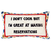 Rectangle Needlepoint Cushion - I Don't Cook
