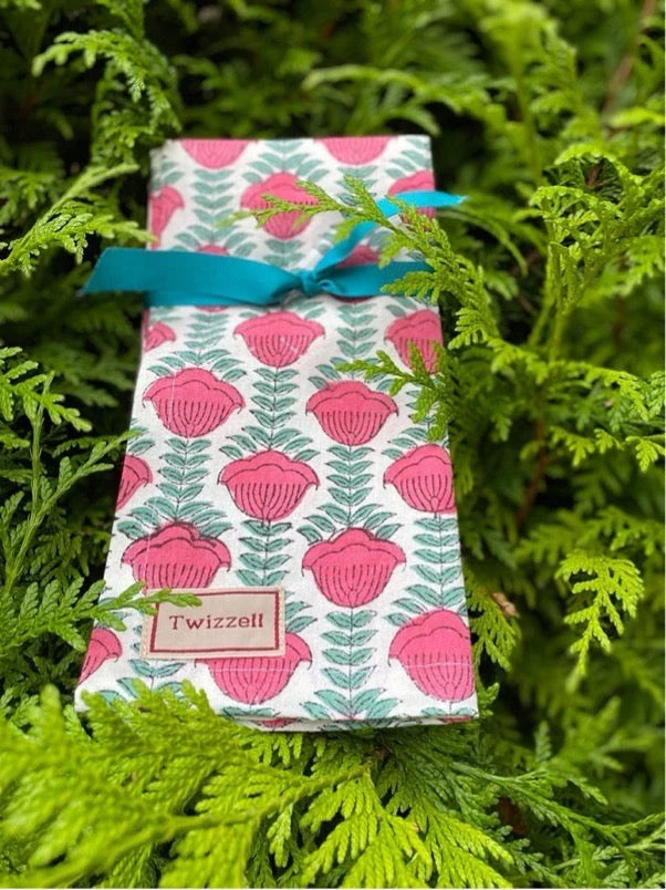 Twizzell Indian Block Print Napkins - Set of 4