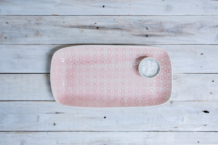 Wonki Ware Large Pink Rectangle Prawn Bowl