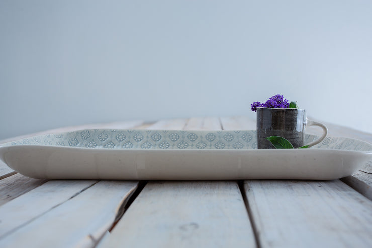 Wonki Ware Small Duck Egg Rectangle Prawn Bowl