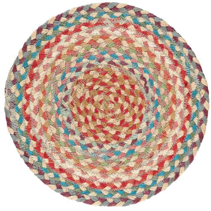 Braided Rug Company Jute Placemats Set of 6 - Carnival