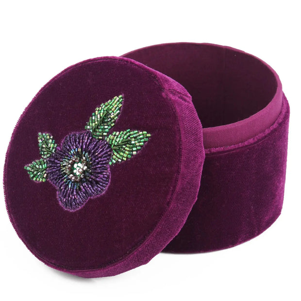 My Doris Round Box - Purple Flower