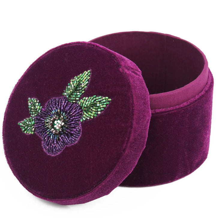 My Doris Round Box - Purple Flower