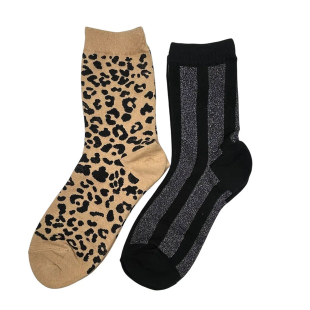 Sixton Sand Leopard & Berlin Sock Box Duo with Eye Brooch