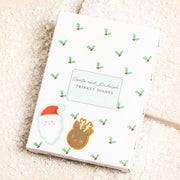 Ceramic Santa and Reindeer Treat Plates - Set of 2