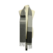 Tweedmill Herringbone Blackbird Stripe Scarf