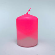 The Singing Rabbit Pillar Candle - Neon Pink & Sherbert