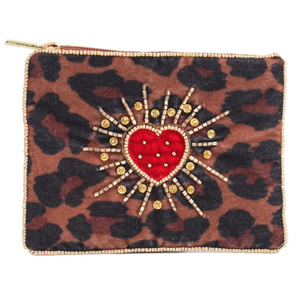 My Doris Small Pouch - Leopard Heart Burst