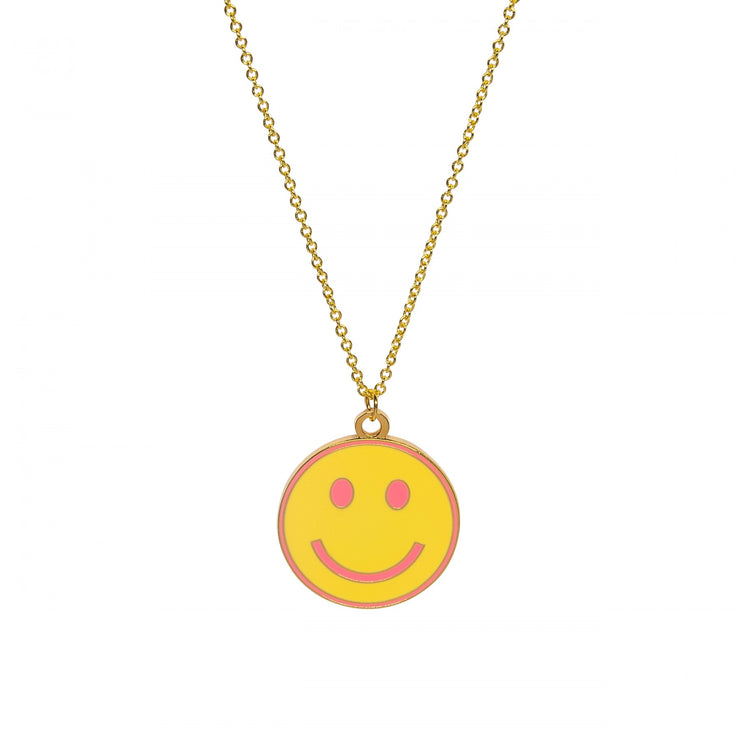 Enamel Necklace - Smiley Face