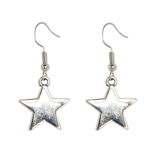 Cockatoo Silver Star Droplet Earrings