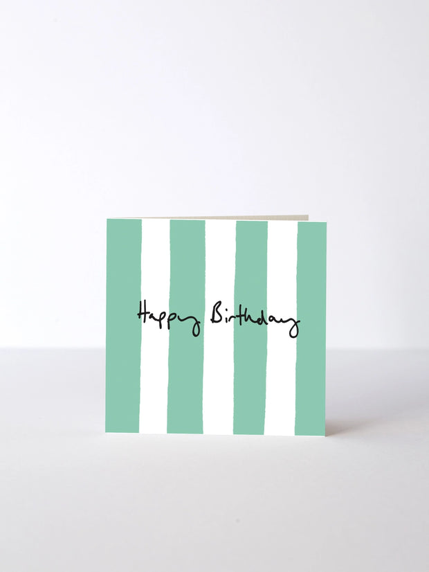 Heather Evelyn Card - Happy Birthday Stripes