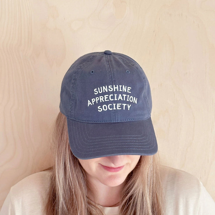 Baseball Cap - Sunshine Appreciation Society - Vintage Blue