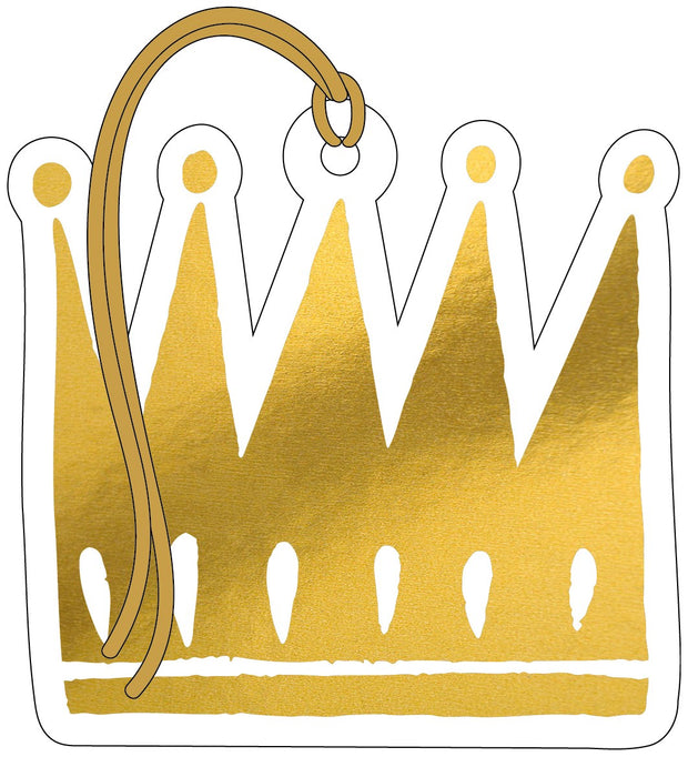 The Art File Christmas Gift Tags x 4- Gold Crown