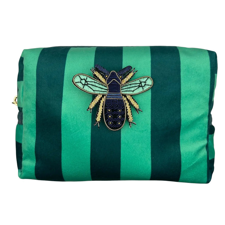 Sixton Large Teal Make-Up Bag with Insect Pin