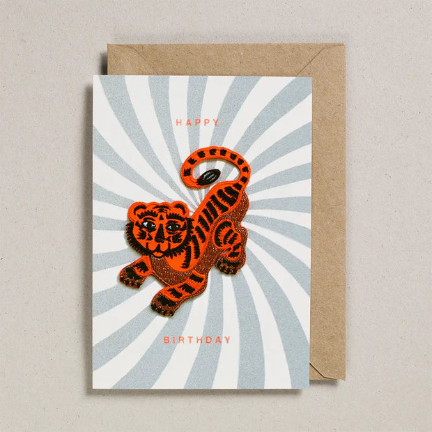 Petra Boase Tiger Iron On Charm Birthday Card