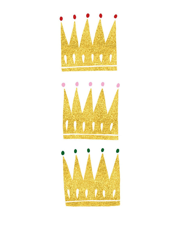 The Art File Christmas Mini Card - Three Gold Crowns