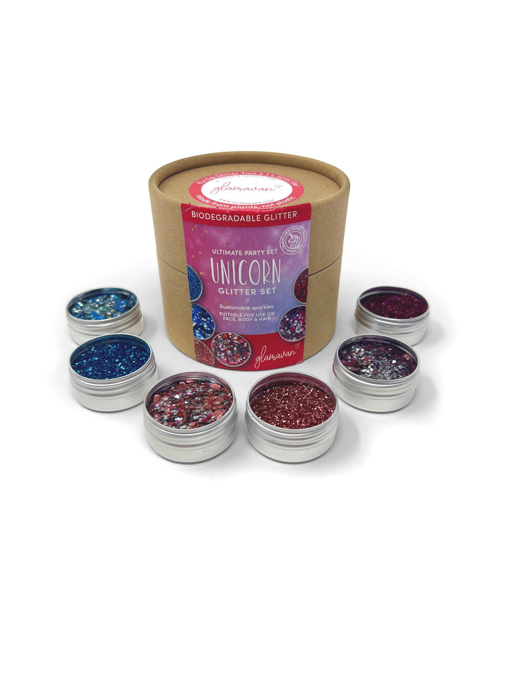 Glamavan Biodegradable Glitter - Unicorn Party Set