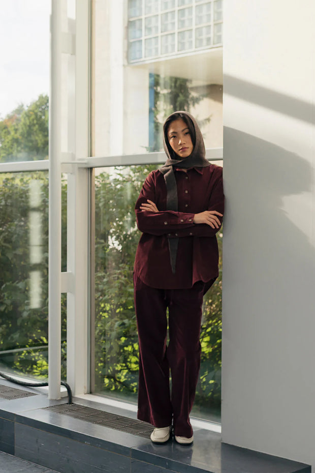 Indi & Cold Corduroy Trousers - Burgundy