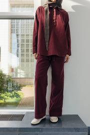 Indi & Cold Corduroy Trousers - Burgundy