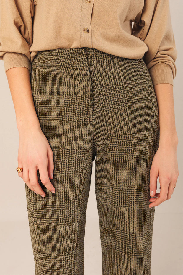 Indi & Cold Khaki Jacquard Trousers