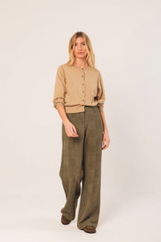 Indi & Cold Khaki Jacquard Trousers