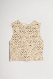 Indi & Cold Cream Crochet Tee