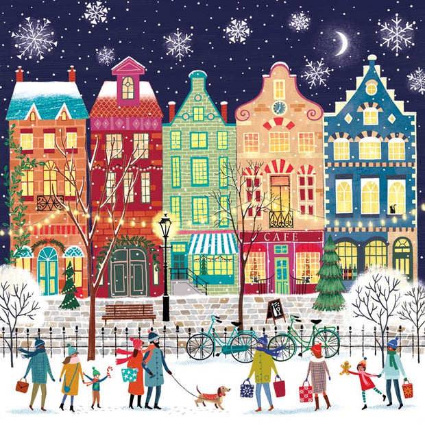 The Art File Charity Christmas Cards 6 Pack - Townhouses