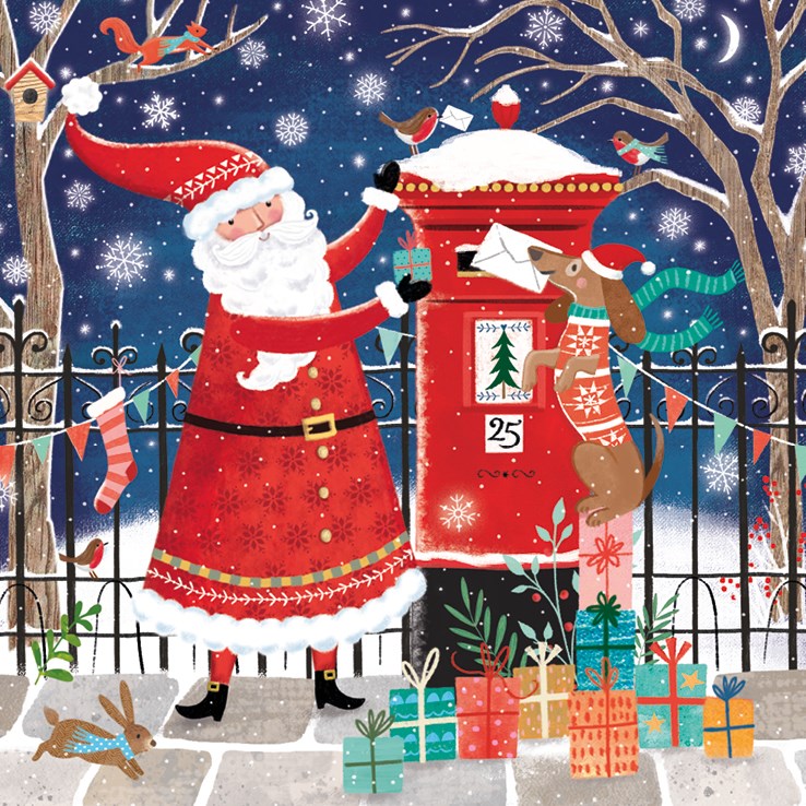 The Art File Charity Christmas Cards 6 Pack - Santa Postbox