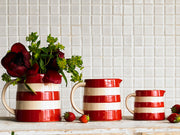 Traditional Cornishware Dreadnought Jugs - Red