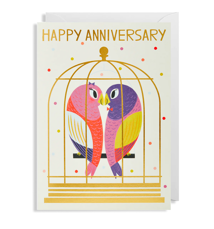 Happy Anniversary Lovebirds Card