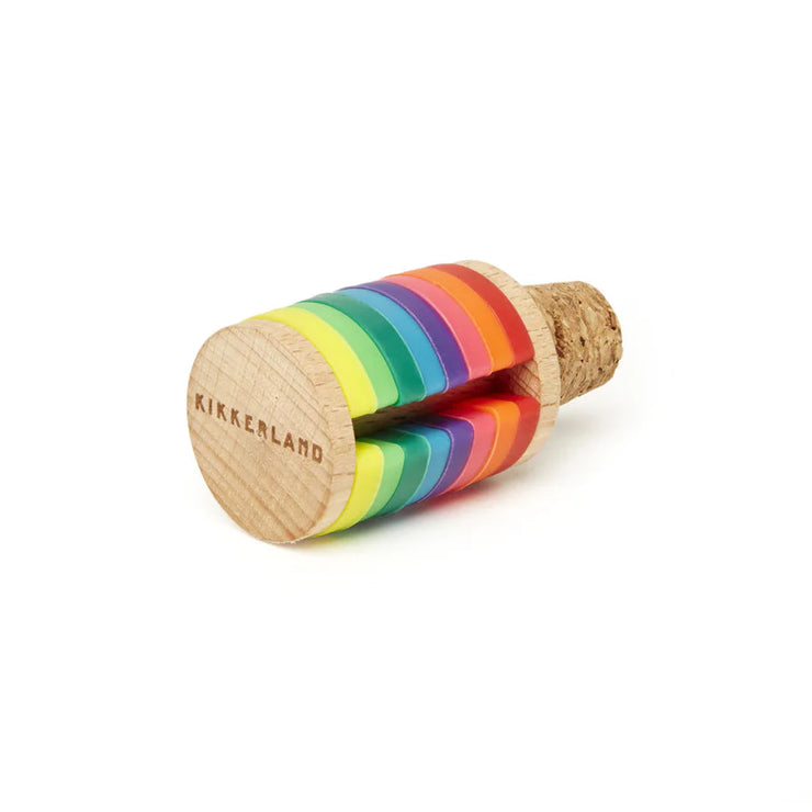 Rainbow Wine Rings & Stopper