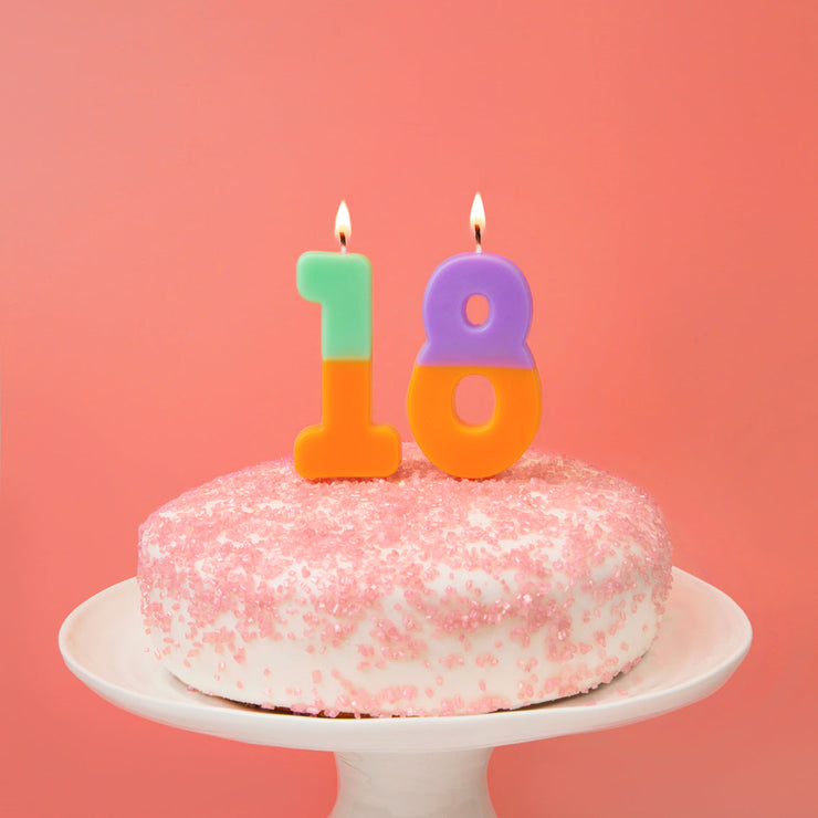 Multicoloured Birthday Number Candles