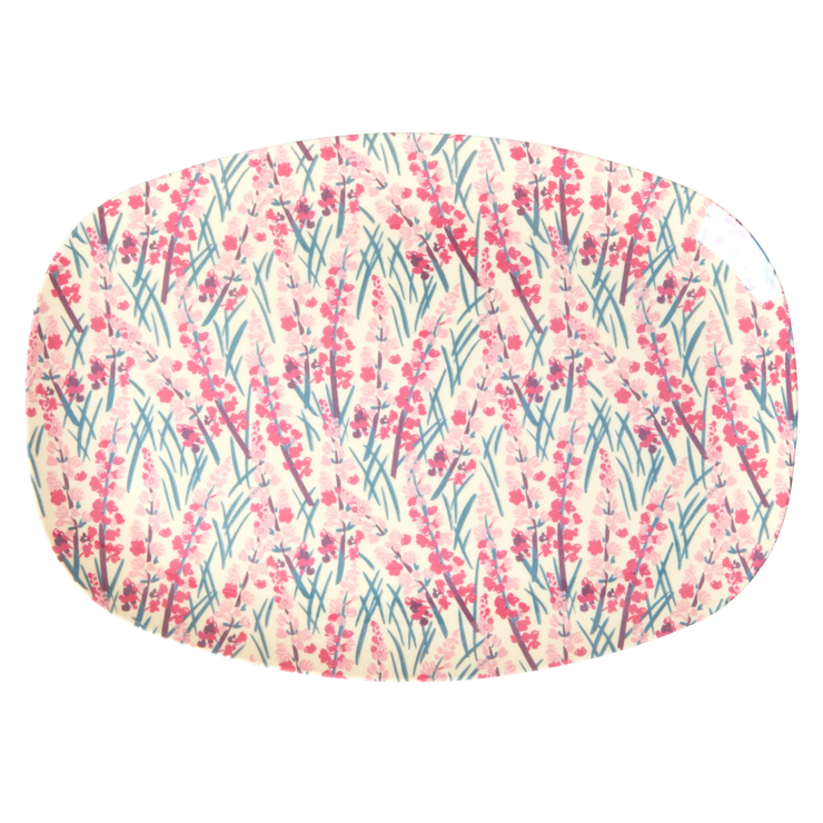 Melamine Rectangular Plate - Floral Field