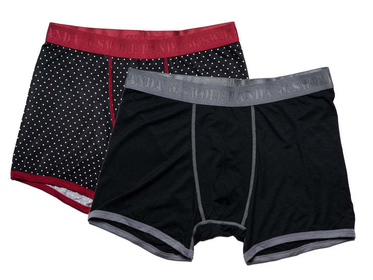 Swole Panda Bamboo Boxers Twin Packs in 3 Colours