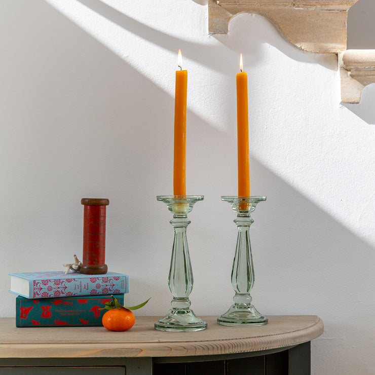 Tilbury Glass Candlestick in 2 Colours